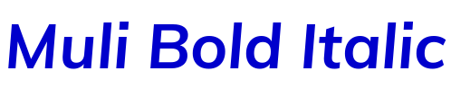 Muli Bold Italic шрифт